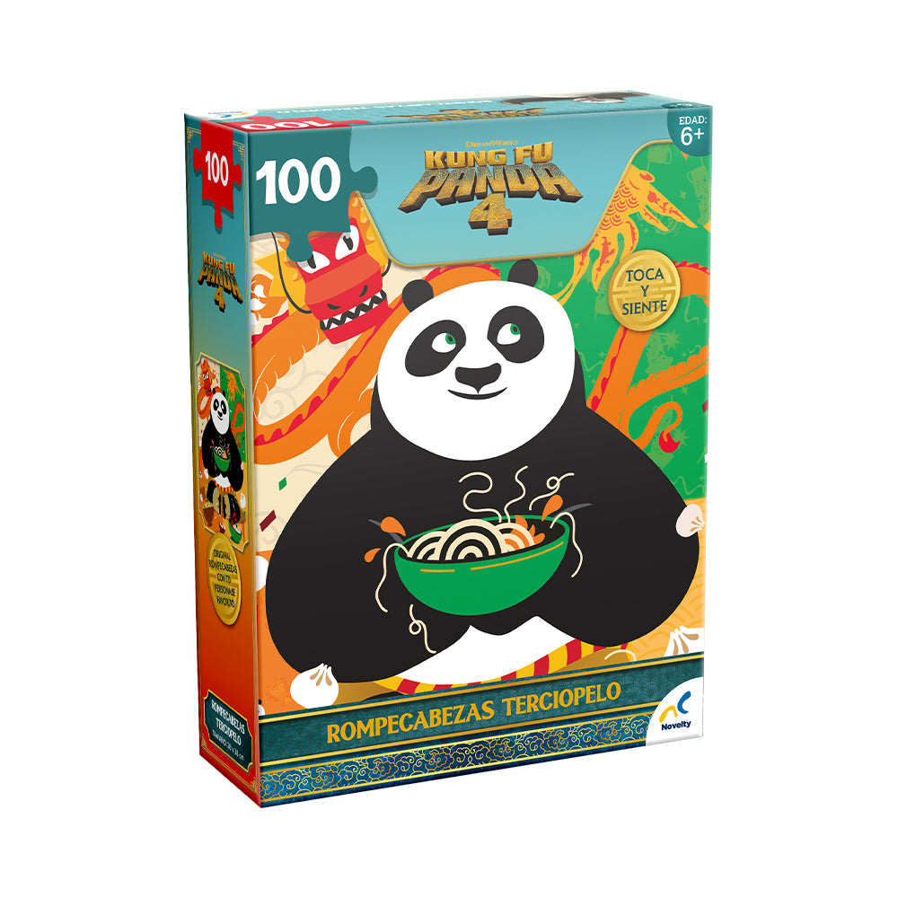 Rompecabezas Especial Aterciopelado Kung Fu Panda 4 100pz – Novelty Corp