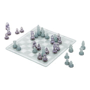 Ajedrez y Damas Inglesas con Tablero de Cristal