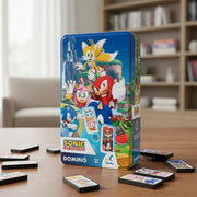 Dominó Infantil Sonic en caja metálica 28 fichas