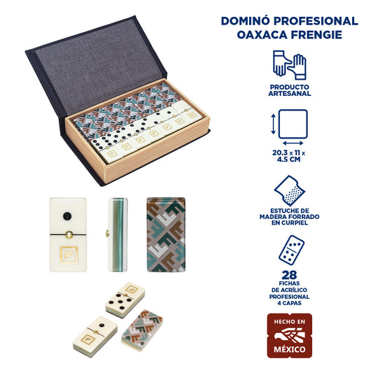 Dominó Profesional Oaxaca Frengie 4 Capas | Artesanal Mexicano