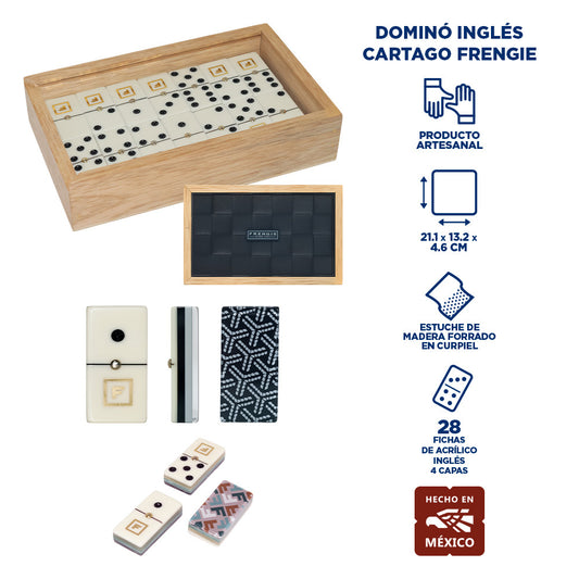 Dominó Cartago Inglés Frengie 4 Capas | Profesional Artesanal
