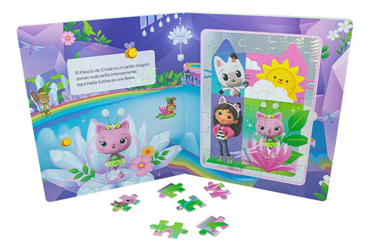 Libro de Rompecabezas Gabby’s Dollhouse | 8 Rompecabezas Infantiles Educativos