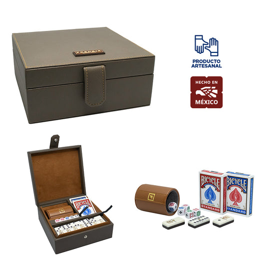 Casino Bahamas Frengie – Set Premium de Dominó y Póker con Estuche Artesanal