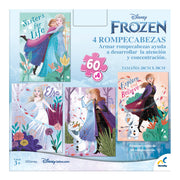 Rompecabezas 4 en 1 frozen 60 piezas