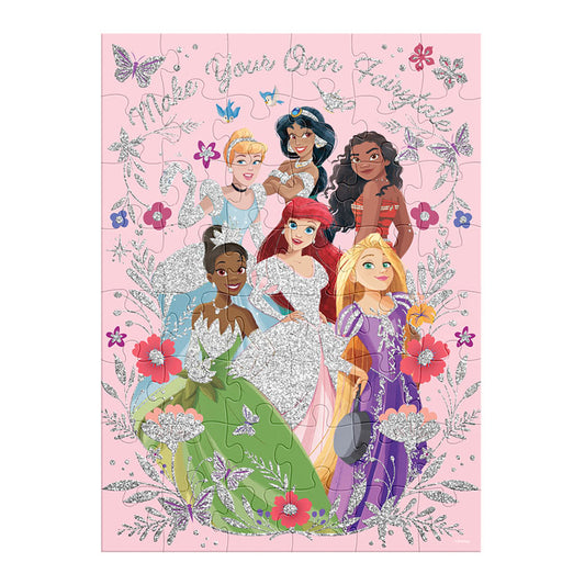 Rompecabezas con Glitter de las Princesas de Disney - Novelty