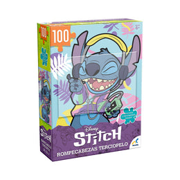 Rompecabezas Stitch Terciopelo 100 Piezas - Novelty Corp.