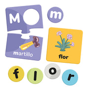 Juego de mesa preescolar educando: Alfabeto y palabras Bluey