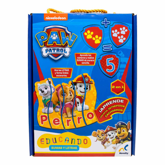 Juego de mesa preescolar educando: Sumas y letras Paw Patrol