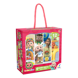 Rompecabezas 4 en 1 Cocomelon, 12 Piezas c/u