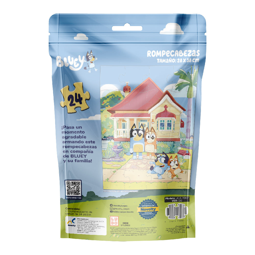 Rompecabezas Bolsa Foil Bluey 24 Piezas Cartón Gráfico
