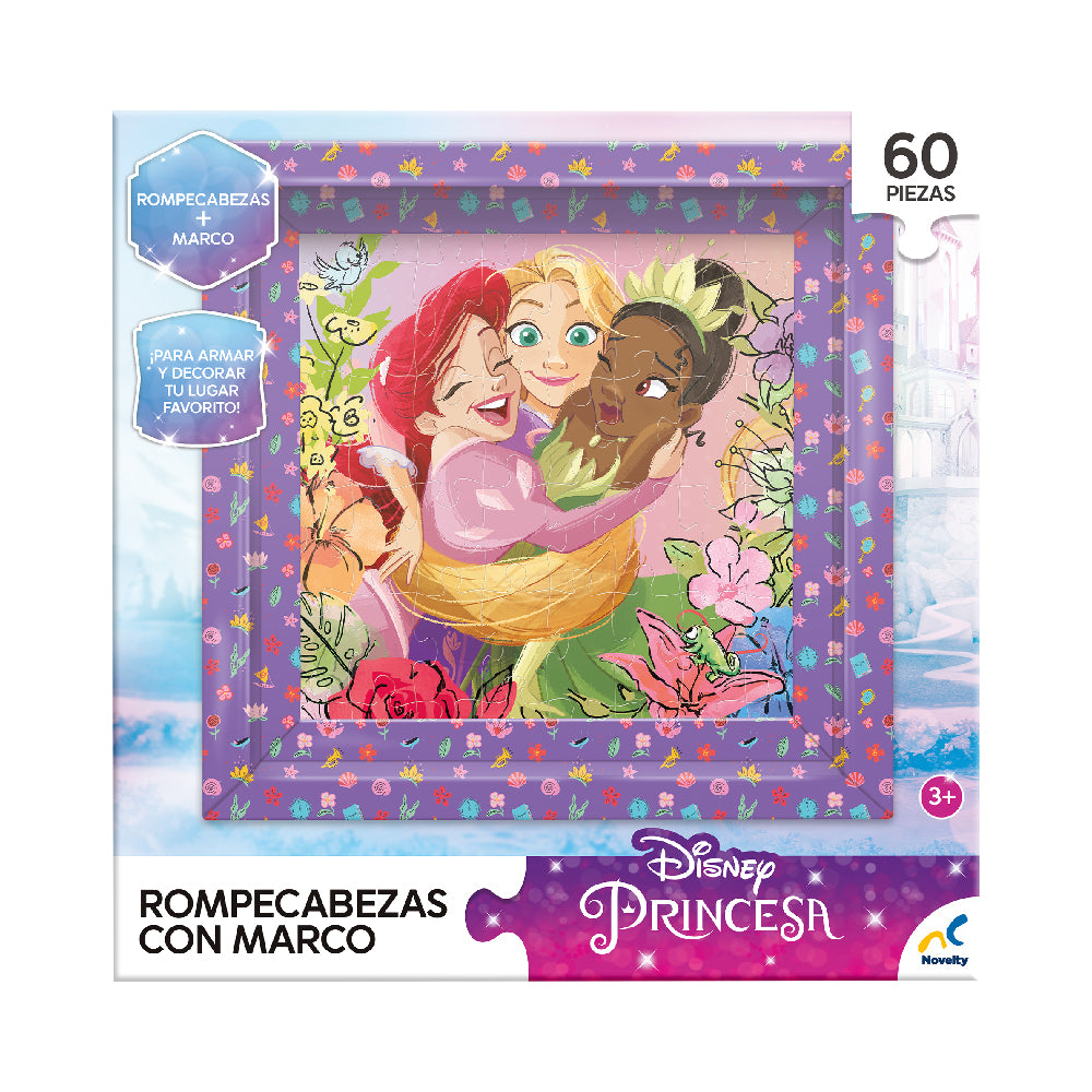 Rompecabezas Infantil Con Marco Princesas De 60 Piezas