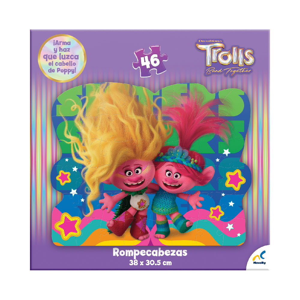 Rompecabezas Peluche Trolls 3 46pz