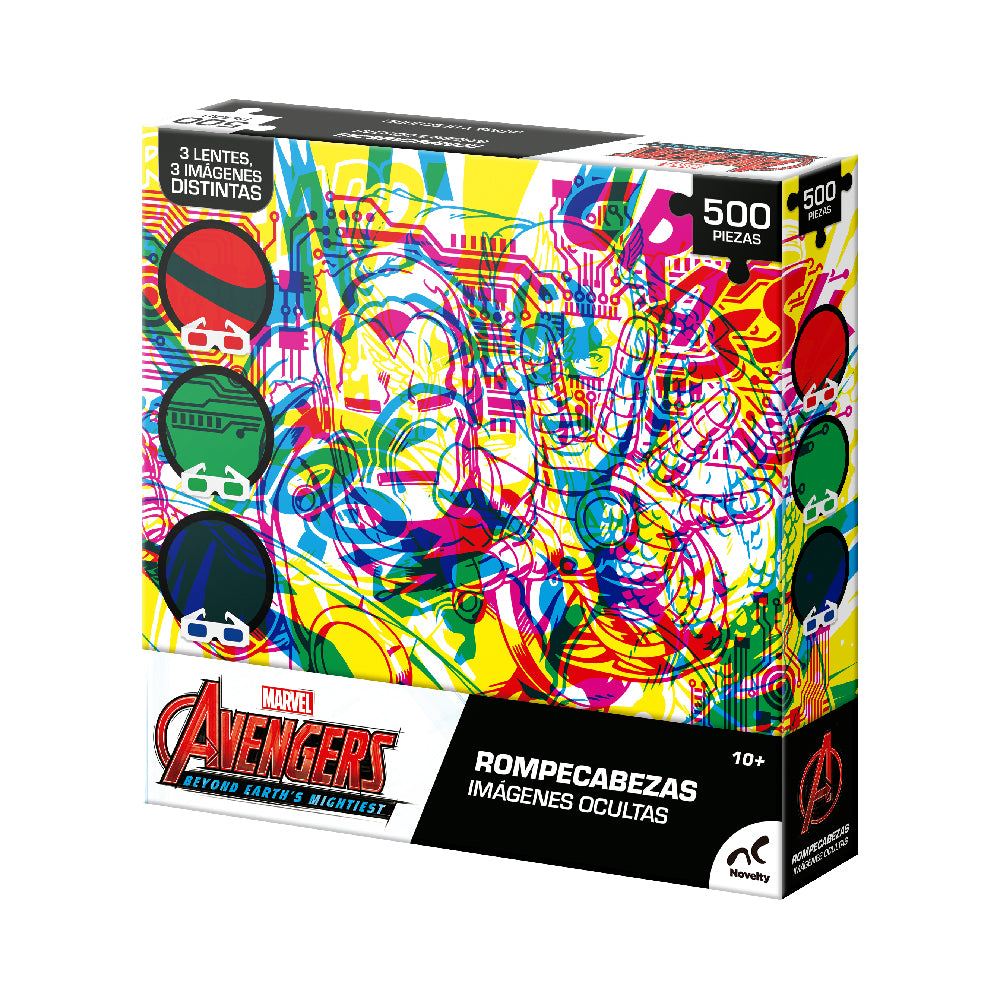 Rompecabezas Imágenes Ocultas Marvel Avengers 500 Piezas