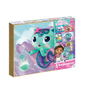 Rompecabezas 5 En 1 Gabby´s Dollhouse caja de madera