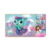 Rompecabezas 5 En 1 Gabby´s Dollhouse caja de madera