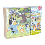 Rompecabezas Bluey 5 En 1 Caja De Madera