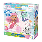 Rompecabezas gigante de 24 piezas grandes de Gabby's Dollhouse para niños.