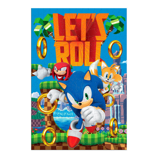 Rompecabezas Sonic lenticular de 300 piezas. Efecto 3D con diseño dinámico del icónico personaje de SEGA. Ideal para fans y coleccionistas."