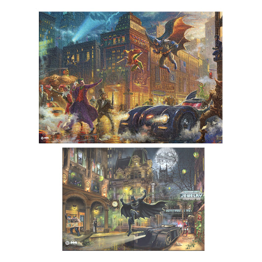 Rompecabezas Premium DC Batman Thomas Kinkade 1000 Piezas con Póster