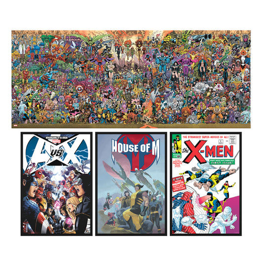 Rompecabezas Premium Marvel/X-Men Panorámico 1500 Piezas + Pósters