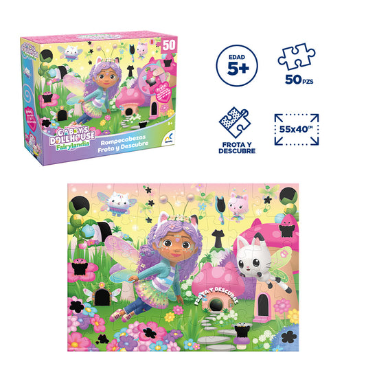Rompecabezas Gabby's Dollhouse Frota y Descubre 50 Piezas