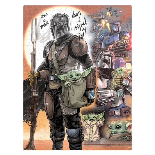 Rompecabezas Tin Mandalorian 500 Piezas | Mando y Grogu Cómic| NOVELTY