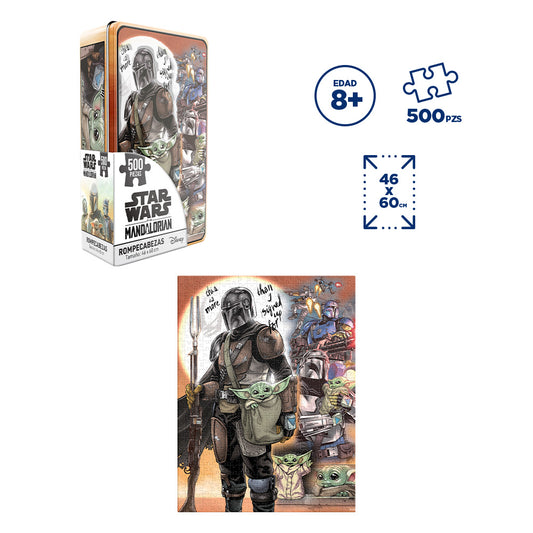 Rompecabezas Star Wars The Mandalorian Tin 500 Piezas