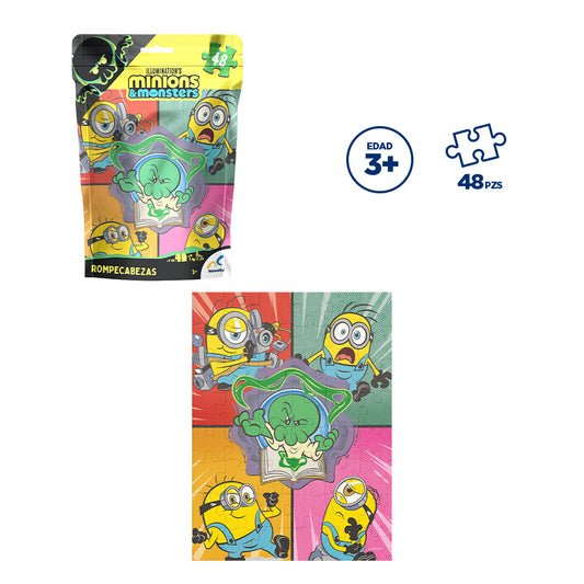 Rompecabezas Minions and Monsters Bolsa Foil 48 Piezas