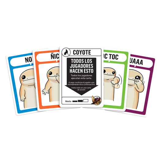 Juego de Cartas Exploding Kittens Coyote | Party Game de Ritmo y Memoria