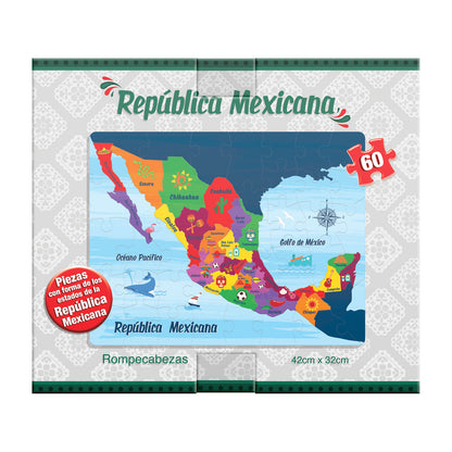 Rompecabezas republica mexicana 60 pzas