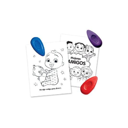 Libro Infantil Cuentos y Crayones Cocomelon