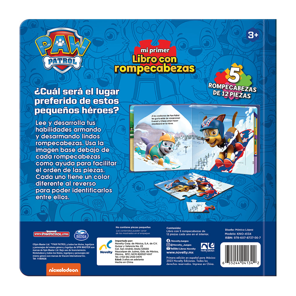 Mi Primer Libro Rompecabezas Paw Patrol Cachorros Juguetones