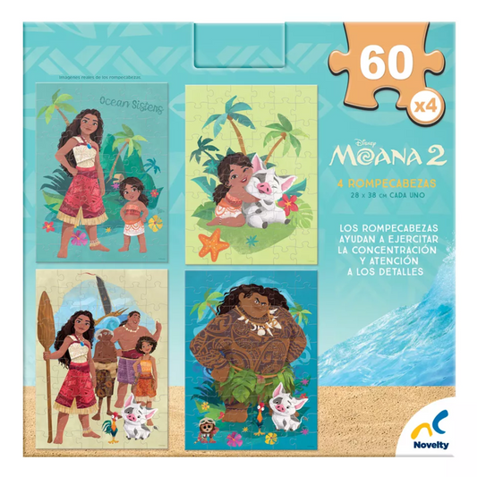Rompecabezas Moana 4 en 1