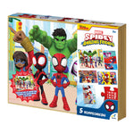 Rompecabezas 5 en 1 Spidey de Madera | Juegos Educativos Marvel para Niños