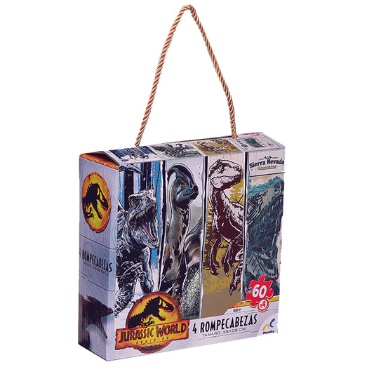 Rompecabezas 4 en 1 jurassic world dominion