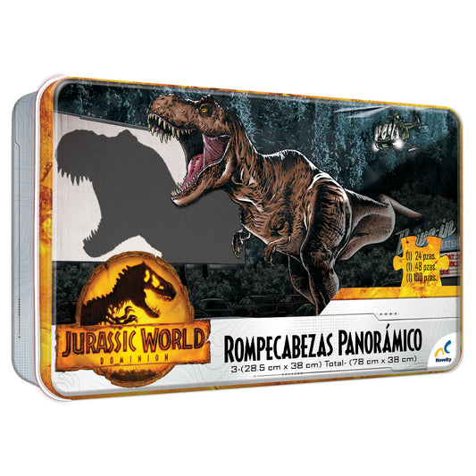 Rompecabezas Panorámico 3 en 1 de Jurassic World - Novelty