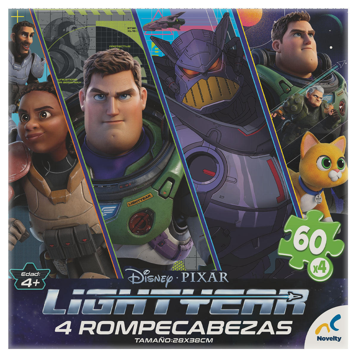 Rompecabezas 4 en 1 Lightyear de 60 Piezas