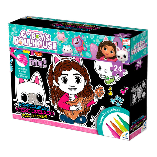 Rompecabezas Gabby´s Dollhouse Aterciopelado para colorear