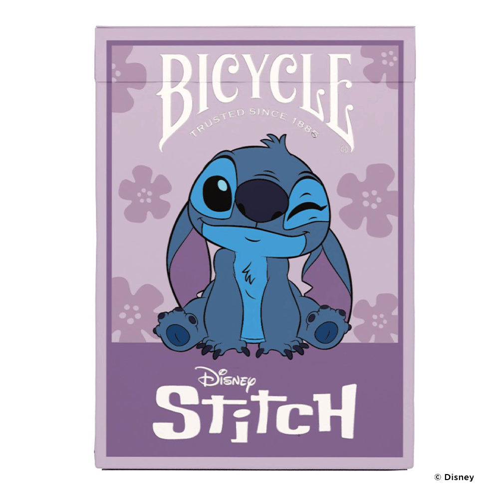 Baraja Bicycle coleccionable Disney Stitch Purple 54 cartas