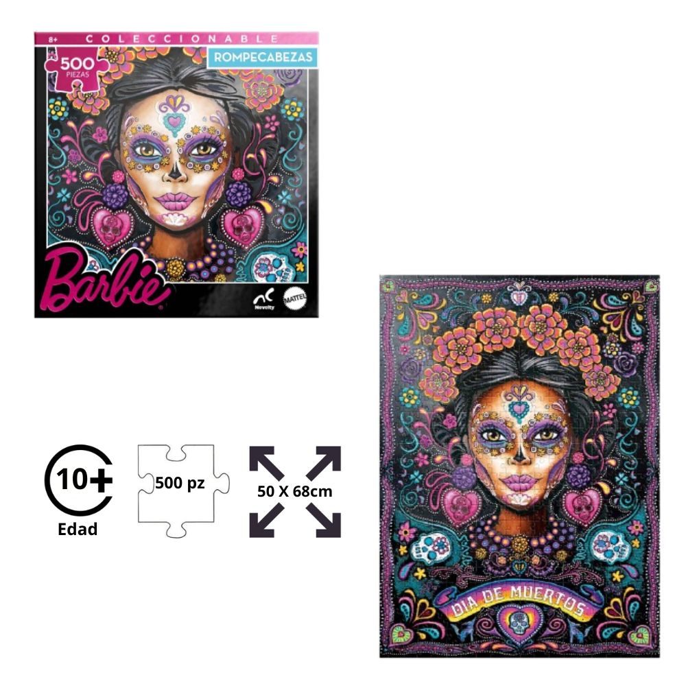 Rompecabezas Barbie Catrina Metalizado Coleccionable 500 Piezas
