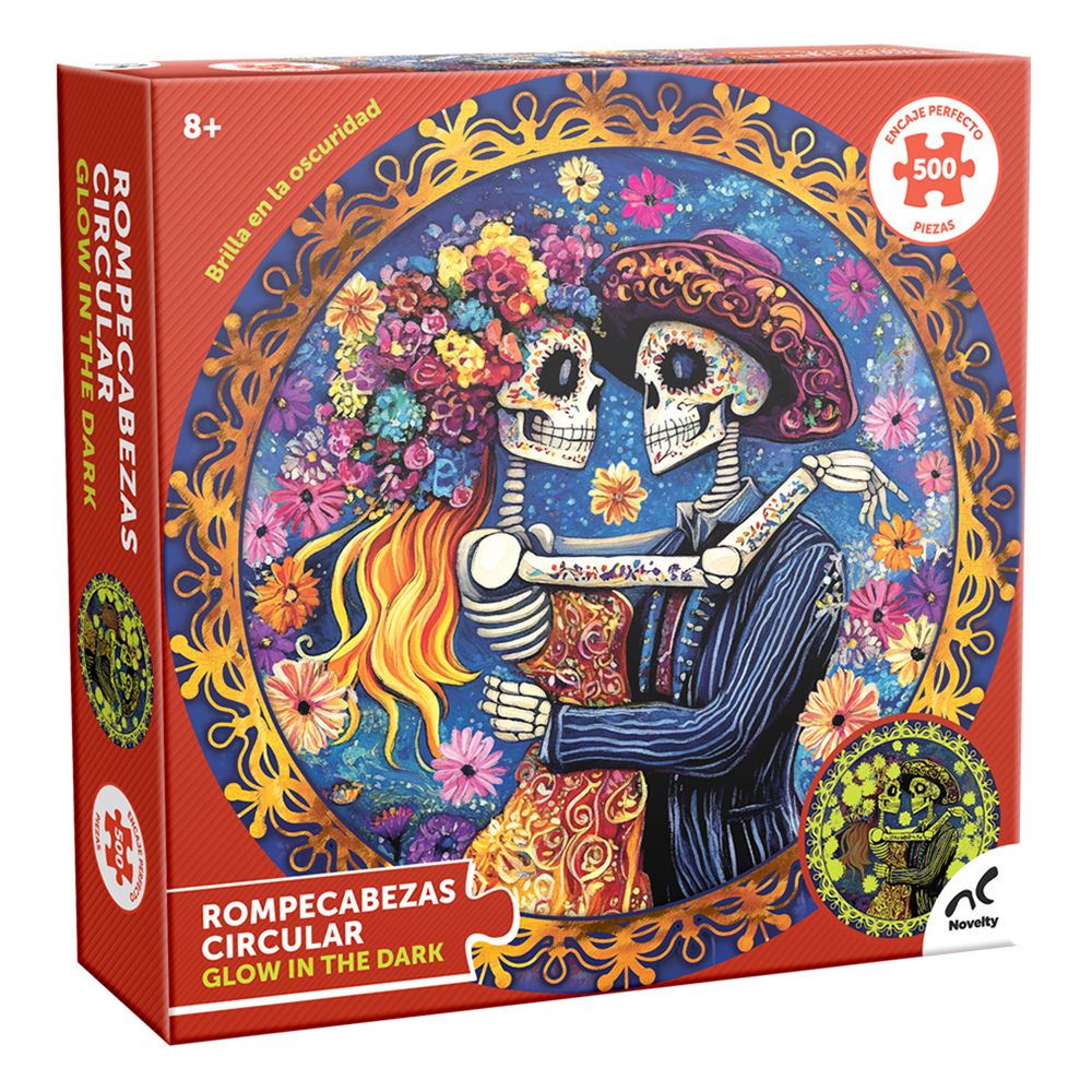 Rompecabezas Catrina Circular Glow in the Dark 500 Piezas