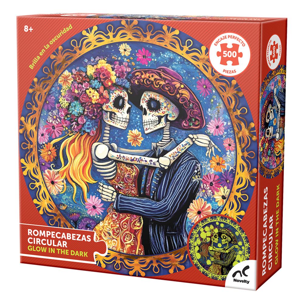 Rompecabezas Catrina Circular Glow in the Dark 500 Piezas