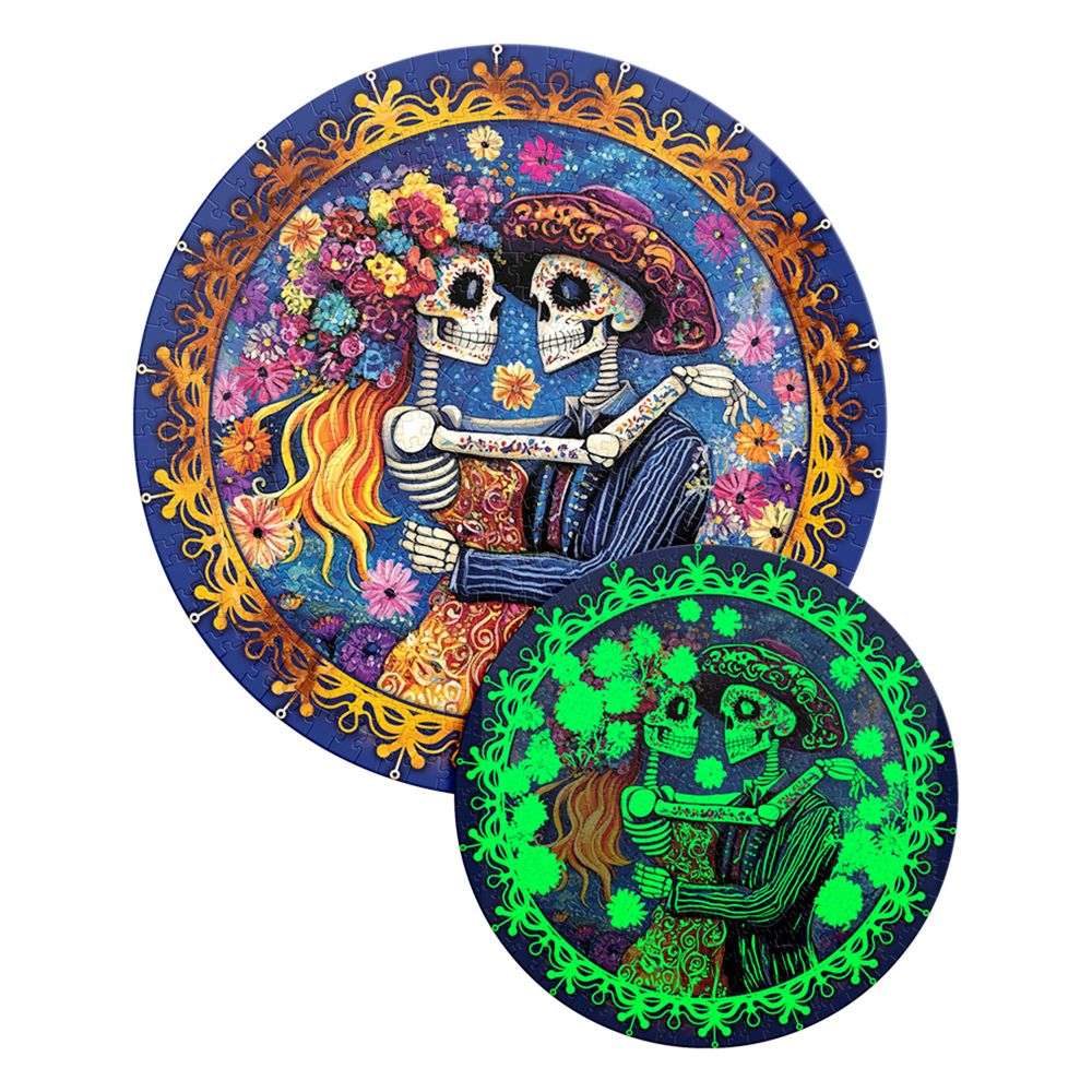 Rompecabezas Catrina Circular Glow in the Dark 500 Piezas