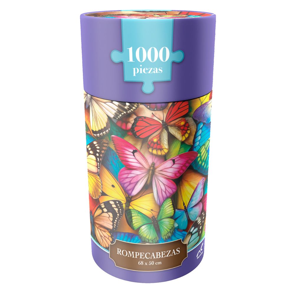 Rompecabezas Mariposas 1000 Piezas | Cilindro Coleccionable | Novelty