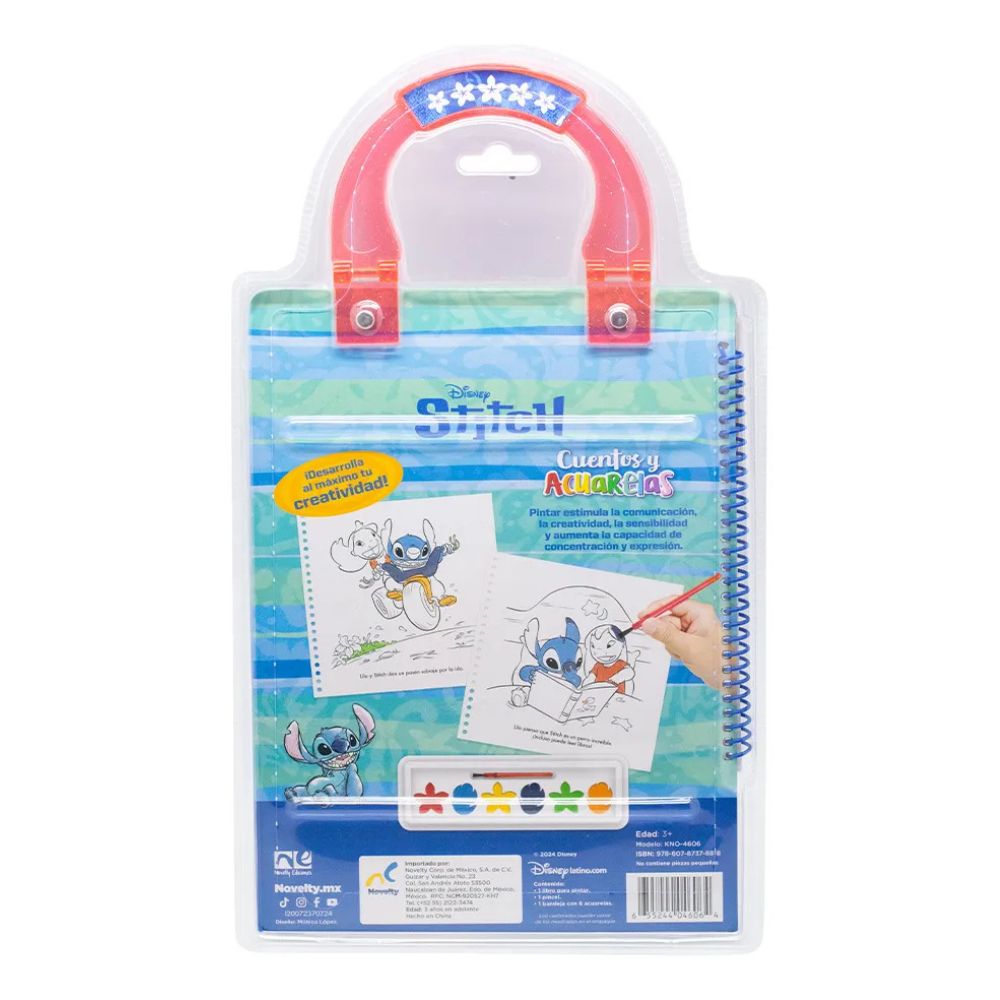 Cuentos y Acuarelas Stitch Libro Infantil para Colorear | Editorial Novelty