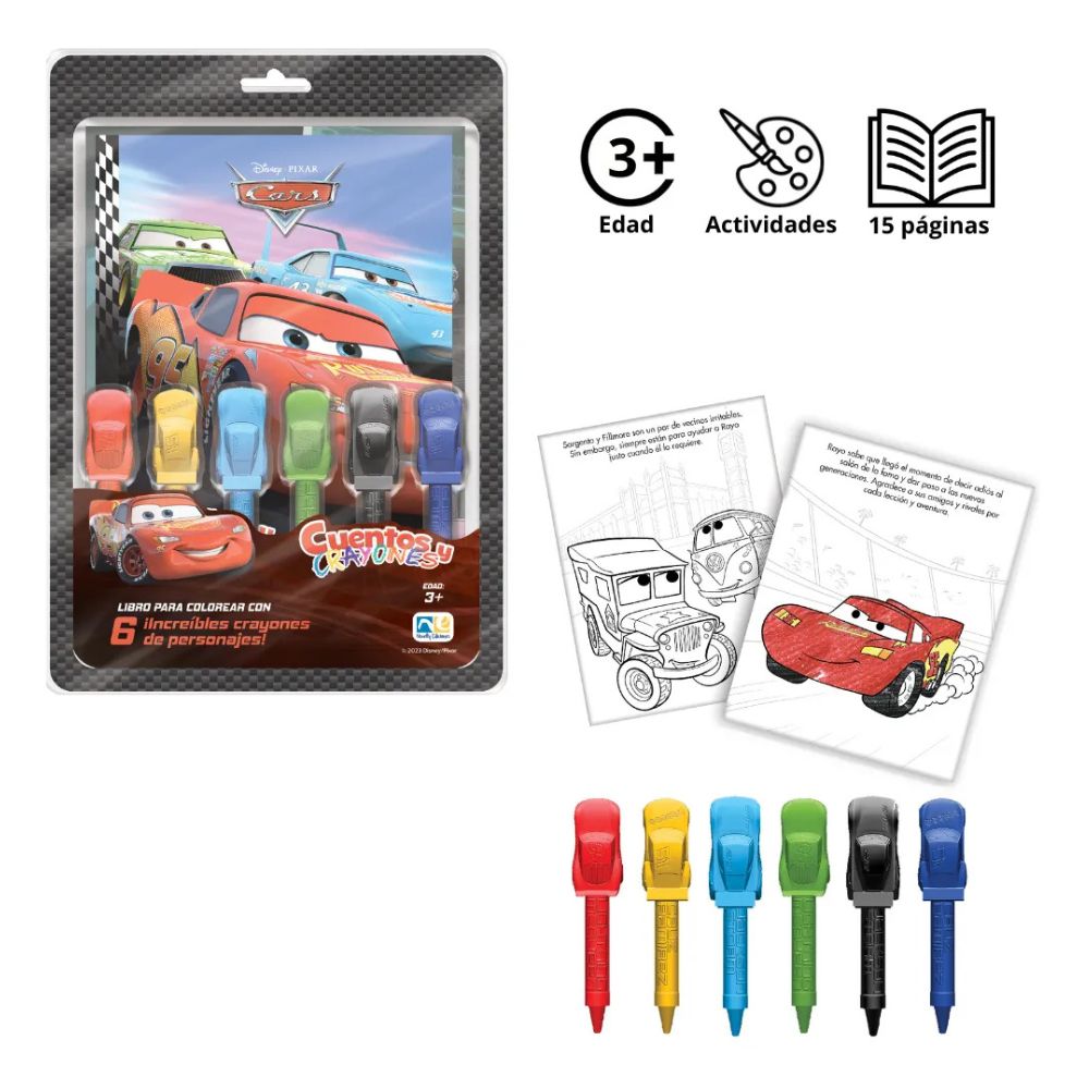 Libro Infantil Cuentos y Crayolas Cars