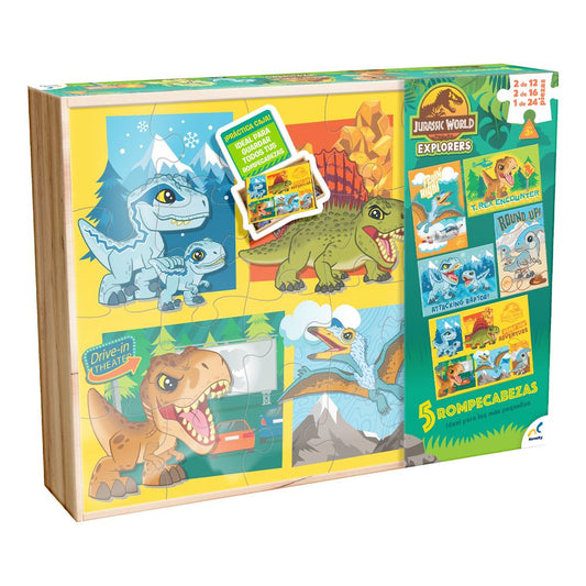 Rompecabezas 5 en 1 de Jurassic World para Niños Novelty