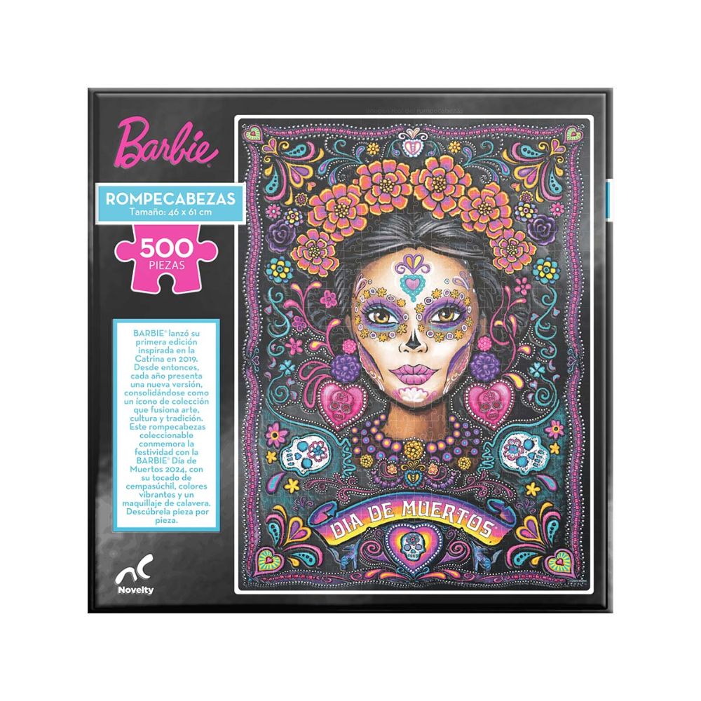 Rompecabezas Barbie Catrina Metalizado Coleccionable 500 Piezas
