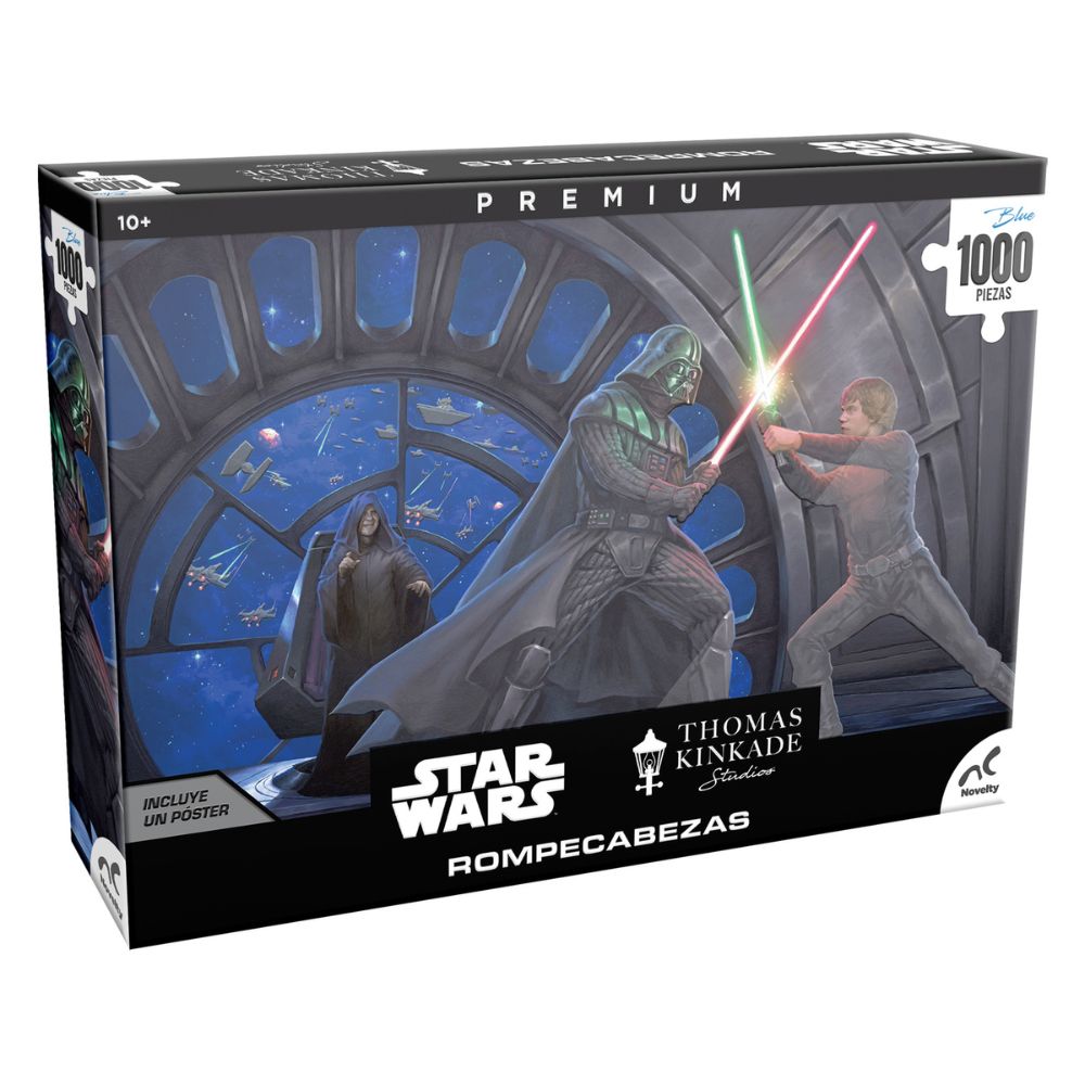 Rompecabezas Star Wars Luke vs Darth Vader Thomas Kinkade 1000 Piezas Premium