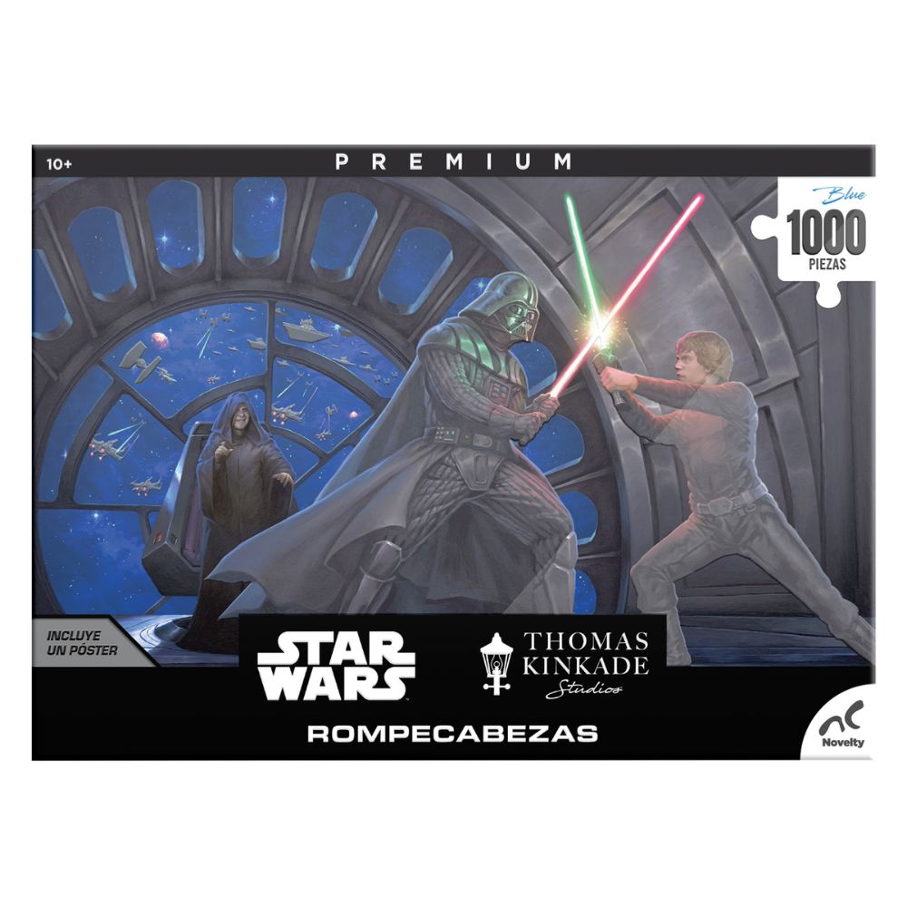 Rompecabezas Star Wars Luke vs Darth Vader Thomas Kinkade 1000 Piezas Premium